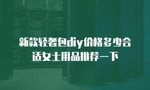 新款轻奢包diy价格多少合适女士用品推荐一下