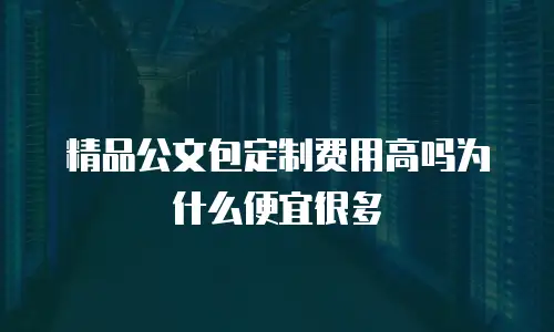 精品公文包定制费用高吗为什么便宜很多