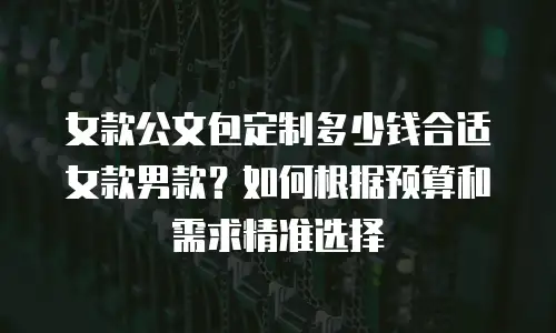 女款公文包定制多少钱合适女款男款？如何根据预算和需求精准选择