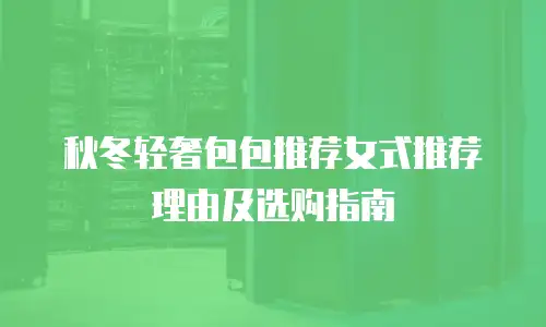 秋冬轻奢包包推荐女式推荐理由及选购指南
