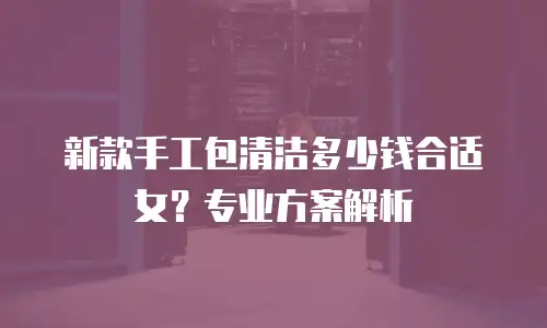 新款手工包清洁多少钱合适女？专业方案解析