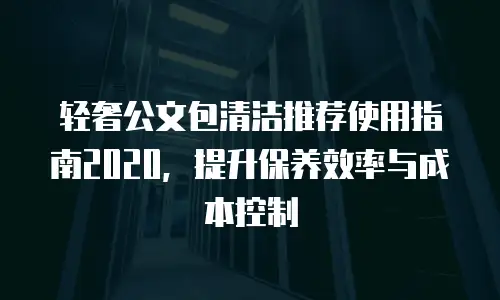 轻奢公文包清洁推荐使用指南2020，提升保养效率与成本控制