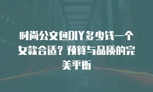 时尚公文包DIY多少钱一个女款合适？预算与品质的完美平衡