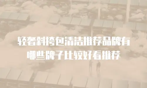 轻奢斜挎包清洁推荐品牌有哪些牌子比较好看推荐