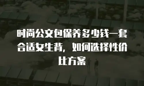 时尚公文包保养多少钱一套合适女生背，如何选择性价比方案