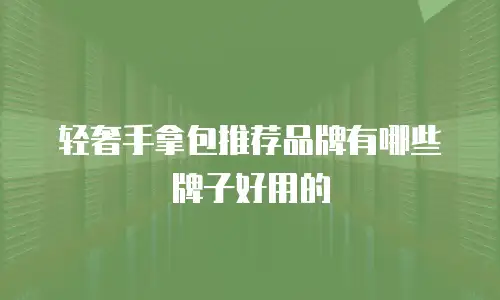 轻奢手拿包推荐品牌有哪些牌子好用的