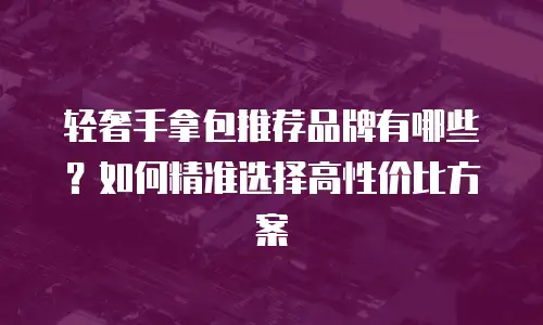 轻奢手拿包推荐品牌有哪些？如何精准选择高性价比方案