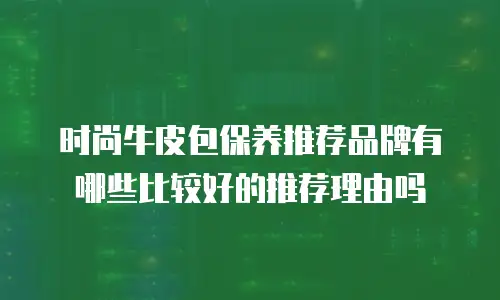 时尚牛皮包保养推荐品牌有哪些比较好的推荐理由吗