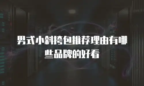 男式小斜挎包推荐理由有哪些品牌的好看