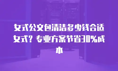 女式公文包清洁多少钱合适女式？专业方案节省30%成本