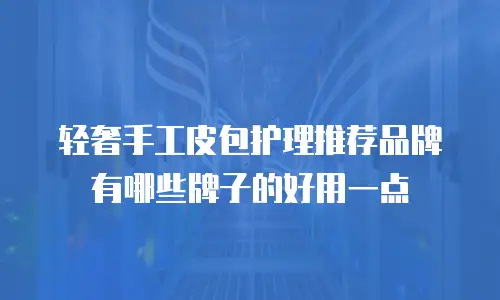轻奢手工皮包护理推荐品牌有哪些牌子的好用一点