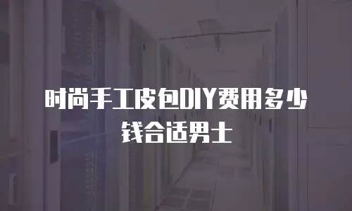 时尚手工皮包DIY费用多少钱合适男士