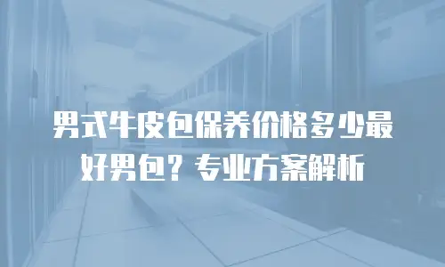 男式牛皮包保养价格多少最好男包？专业方案解析
