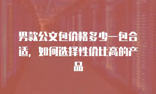 男款公文包价格多少一包合适，如何选择性价比高的产品