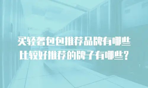 买轻奢包包推荐品牌有哪些比较好推荐的牌子有哪些?