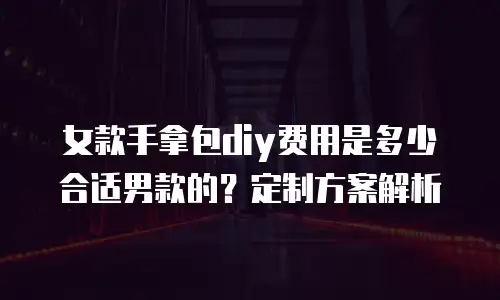 女款手拿包diy费用是多少合适男款的？定制方案解析