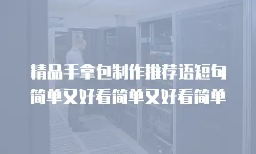 精品手拿包制作推荐语短句简单又好看简单又好看简单
