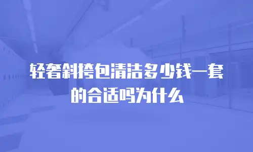 轻奢斜挎包清洁多少钱一套的合适吗为什么
