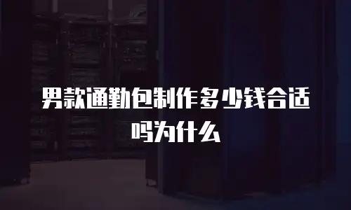 男款通勤包制作多少钱合适吗为什么