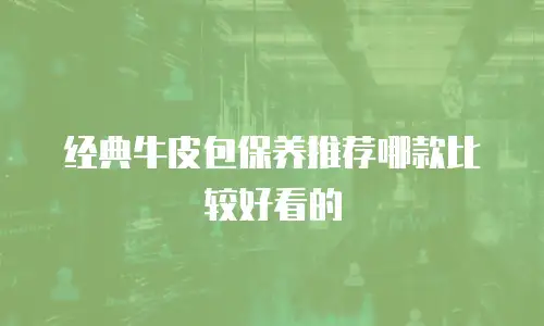 经典牛皮包保养推荐哪款比较好看的