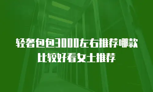 轻奢包包3000左右推荐哪款比较好看女士推荐