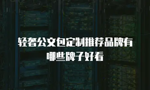 轻奢公文包定制推荐品牌有哪些牌子好看
