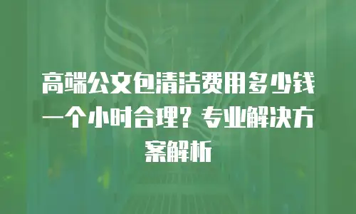 高端公文包清洁费用多少钱一个小时合理？专业解决方案解析