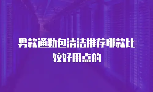 男款通勤包清洁推荐哪款比较好用点的