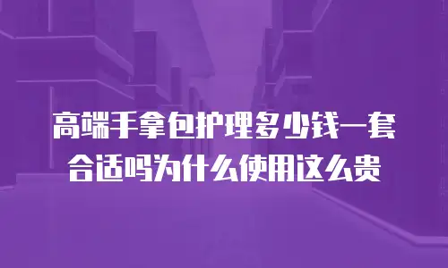高端手拿包护理多少钱一套合适吗为什么使用这么贵