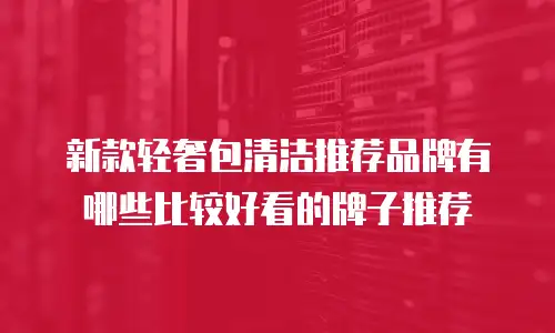 新款轻奢包清洁推荐品牌有哪些比较好看的牌子推荐