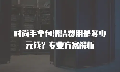 时尚手拿包清洁费用是多少元钱？专业方案解析