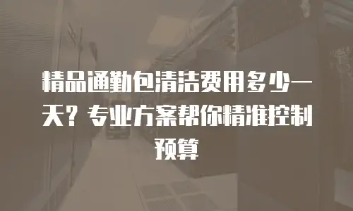 精品通勤包清洁费用多少一天？专业方案帮你精准控制预算
