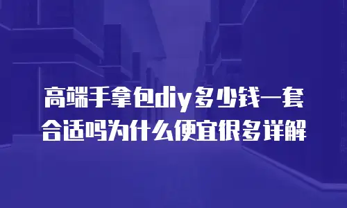 高端手拿包diy多少钱一套合适吗为什么便宜很多详解