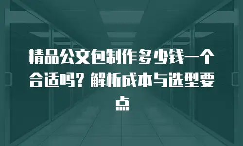 精品公文包制作多少钱一个合适吗？解析成本与选型要点