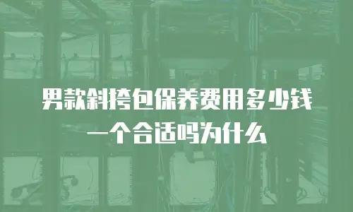 男款斜挎包保养费用多少钱一个合适吗为什么