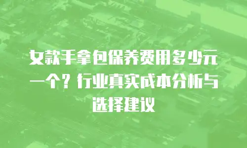 女款手拿包保养费用多少元一个？行业真实成本分析与选择建议