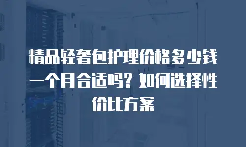 精品轻奢包护理价格多少钱一个月合适吗？如何选择性价比方案