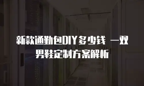 新款通勤包DIY多少钱 一双男鞋定制方案解析