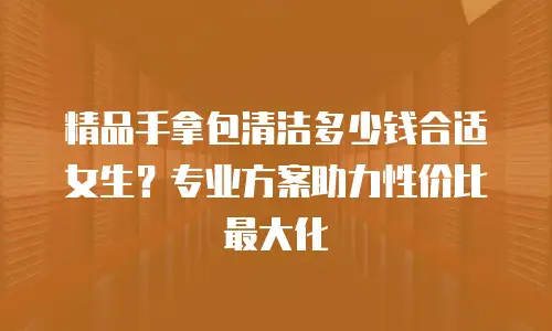 精品手拿包清洁多少钱合适女生？专业方案助力性价比最大化