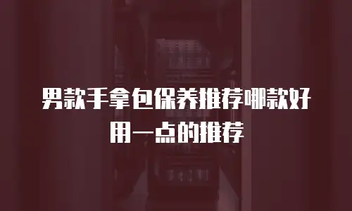 男款手拿包保养推荐哪款好用一点的推荐