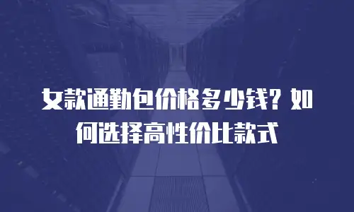 女款通勤包价格多少钱？如何选择高性价比款式