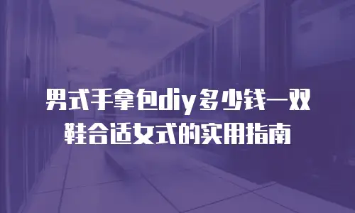 男式手拿包diy多少钱一双鞋合适女式的实用指南