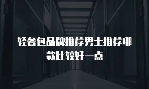 轻奢包品牌推荐男士推荐哪款比较好一点