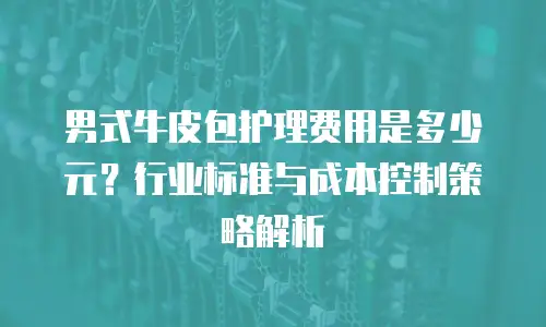 男式牛皮包护理费用是多少元？行业标准与成本控制策略解析