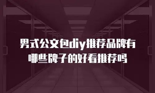 男式公文包diy推荐品牌有哪些牌子的好看推荐吗