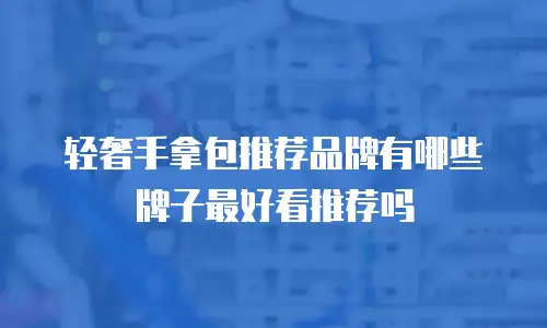 轻奢手拿包推荐品牌有哪些牌子最好看推荐吗