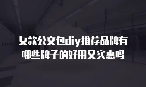 女款公文包diy推荐品牌有哪些牌子的好用又实惠吗