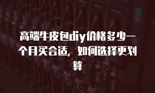 高端牛皮包diy价格多少一个月买合适，如何选择更划算