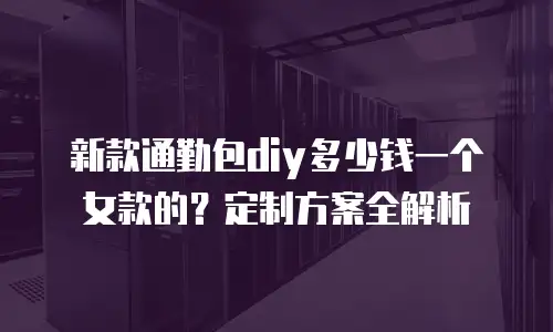 新款通勤包diy多少钱一个女款的？定制方案全解析