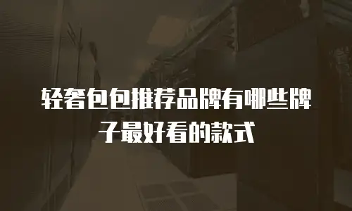 轻奢包包推荐品牌有哪些牌子最好看的款式